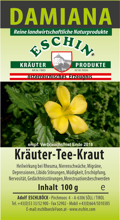 36  Damiana Kräuter-Tee-Kraut 100 g